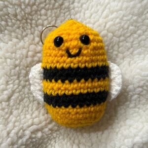 Crochet Adorable Bee Keychain